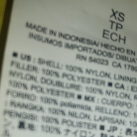 Old Navy canary yellow light puffer jacket EUC - Picture 4 of 4